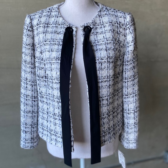 Nine West Tweed Office Casual Blogger Jacket